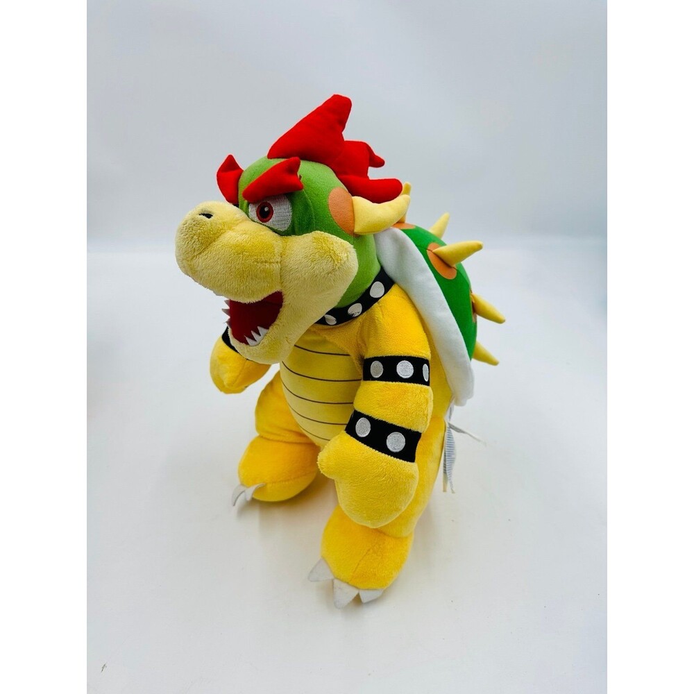 Build A Bear Super Mario Bowser King Koopa 18" Plush BAB 2021 Clean